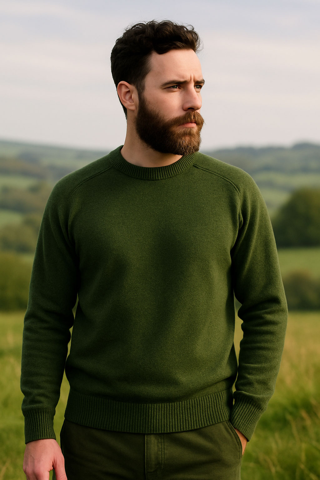 William Lockie Leven Lambswool Crew Neck – 2 Ply Knit | Made in